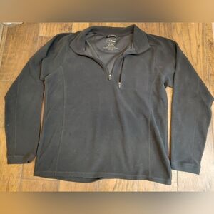 L.L. Bean Men's Black Fleece Quarter Zip Size Medium